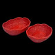 Corbeille rotin rouge