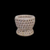Coquetier rotin blanc