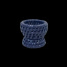 Coquetier rotin bleu