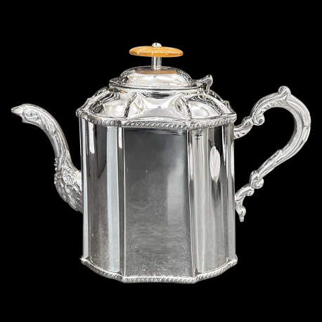Théière métal argenté style XIXe