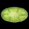 Plat oval faïence chou vert