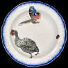 Bracquemond assiette creuse motif pintade et papillon D 24 cm