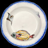 Bracquemond soupe plate yellow fish, bird and crustacean motif D 24 cm