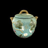Sucrier faïence turquoise "George Sand"