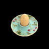 Coquetier faïence turquoise "George Sand"