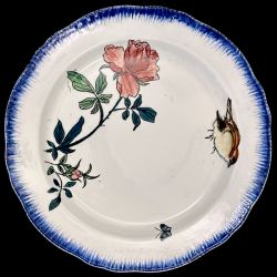 Bracquemond Butterfly & Flower bell Plate D 25 cm