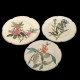 57 Dinner Plates, in French Faience Choisy-le-Roi, 19th Century