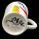 Majolica Great spotted woodpecker mug