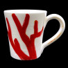 Majolica coral branch mug