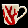 Majolica coral branch mug