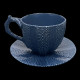 Tasse et Sous-tasse Oursin Marine
