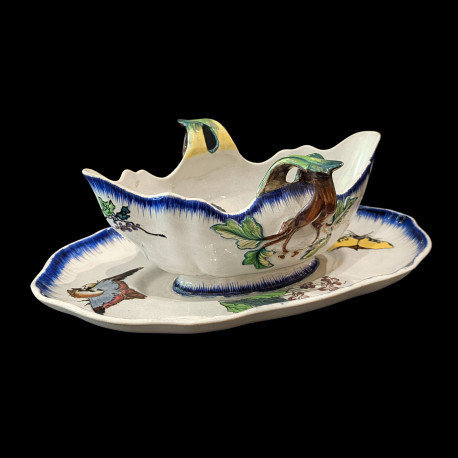 Bracquemond Sparrow & White Bellflower plate D 24,5 cm