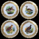 12 porcelain dinner plates with birds from Royal Vienna late 19th century