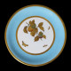 Suite de douze assiettes porcelaine marli turquoise décor à l'or Minton, 1890