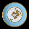 Suite de douze assiettes porcelaine marli turquoise décor à l'or Minton, 1890