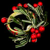 Christmas Time Holly Napkin Ring