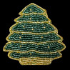 Dessous de verre perlé sapin