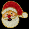 Santa Claus beaded coaster Christmas Time