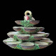 Oyster stand with four graduated tiers, majolica, Minton, circa 1875