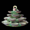 Oyster stand with four graduated tiers, majolica, Minton, circa 1875