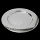 Flowered silver charger plate