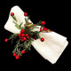 Rond de serviette houx Christmas Time