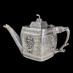 Fine Late 19th-Century Indian-Inspired Silver-Plated Tea & Coffee Service