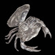 Crab-shaped Caviar Dish in Pewter by Piero Figura