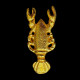 Ronde serviette doré Homard