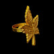 Gold maple leaf napkin ring