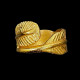 Gold feather napkin ring
