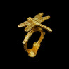 Gold dragonfly gold napkin ring