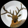 Majolica deer dinner plate