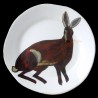 Majolica hare dinner plate