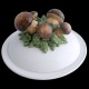 Champignons - assiette creuse avec cloche D 23 cm