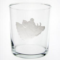 Verre droit haut Sanglier 240 ml H 9,2 cm D 9 cm