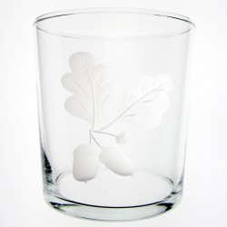 Verre droit haut Feuille de Chêne 240 ml H 9,2 cm D 9 cm