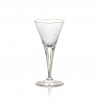 Engraved crystal stemmed wine glass MAHARANI Collection