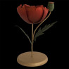 Coquelicot base dorée H 20 cm