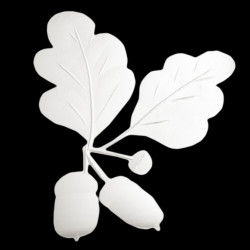 Verre droit bas Feuille de chêne 120 ml H 6 cm D 8,5 cm