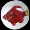 Majolica john dory fish dessert plate