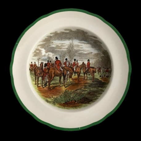 Assiette creuse Copeland hunting scenes Herring