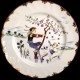 Dessert plate "Le Parisien" 19th century Creil