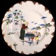 Dessert plate "Le Parisien" 19th century Creil