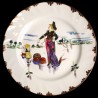 Dessert plate "Le Parisien" 19th century Creil Chestnuts