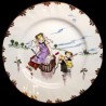 Dessert plate "Le Parisien" 19th century Creil Bow