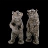 Salt and pepper shaker bear pewter