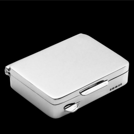 Rectangular pill box 4.6mm x 3.5mm x 1.2 cm silver