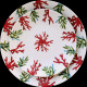 Porcelain dessert plate Red Coral