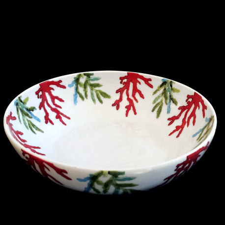 Assiette calotte porcelaine Corail